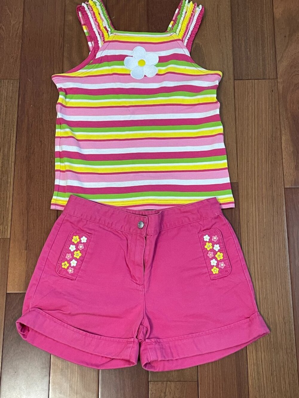 Gymboree Pretty Lady tank floral top/shorts 10/12